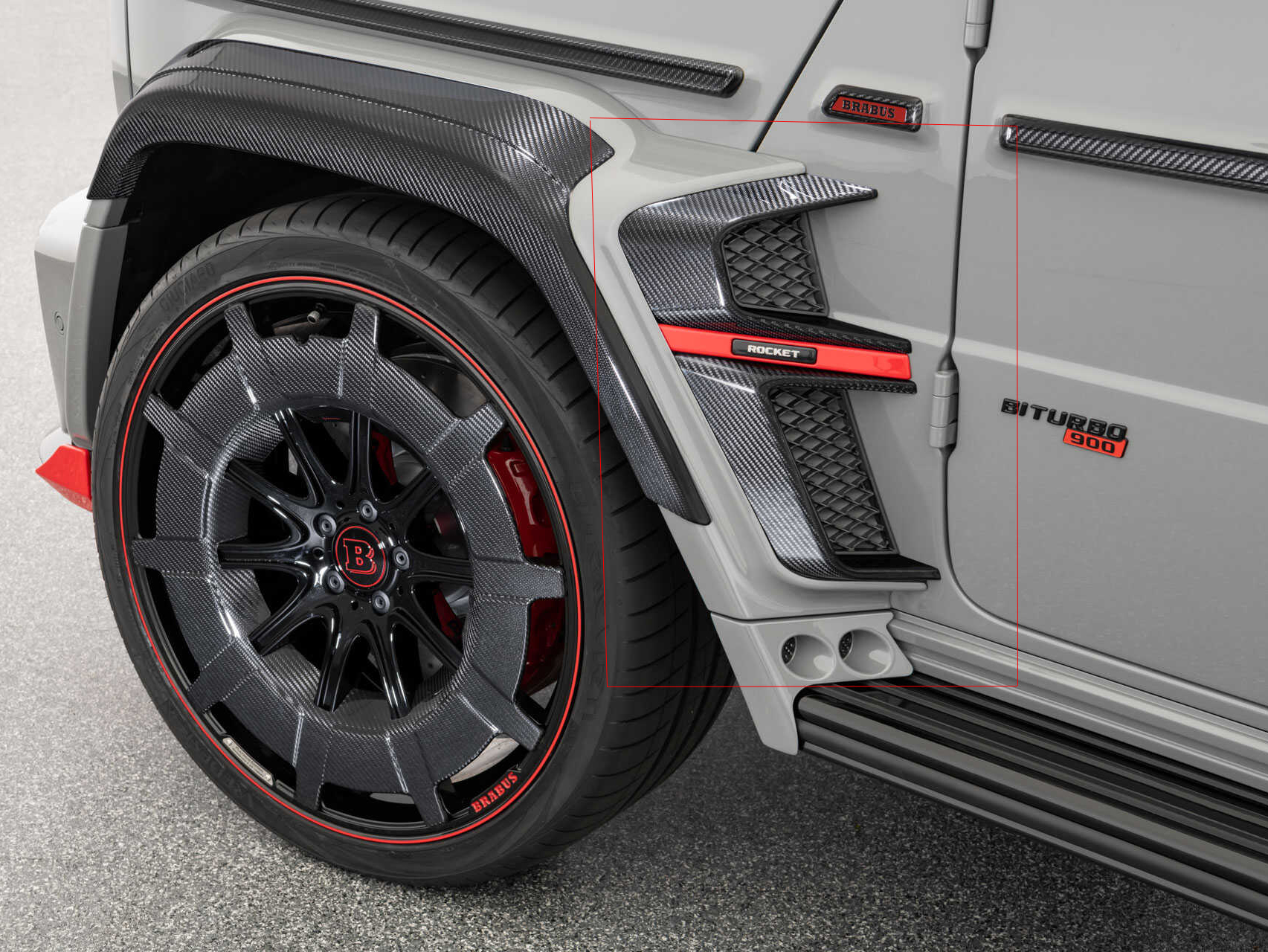 Brabus Widestar Rocket Carbon Body Kit Set Side Inserts for Mercedes-Benz G-Class W463A